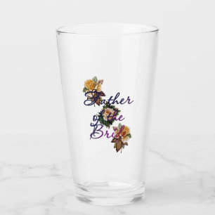 Father Of The Bride Floral Glass