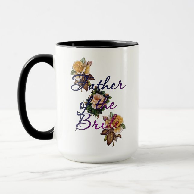 Father Of The Bride Floral Mug (Left)