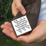 Father of the Bride Gift from Bride Tie<br><div class="desc">On your wedding day, reminisce with your dad about the adorable little one he once was by gifting him this personalised father-of-the-bride tie featuring a personalised message with your name and wedding date. Enter the name and date to be printed in a customised section. Alternatively, surprise him with this sweet...</div>