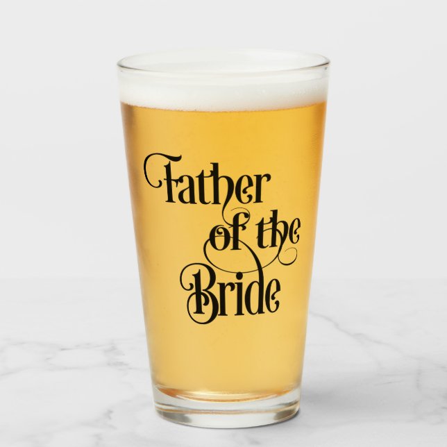 Father of the Bride Glass (Front Filled)
