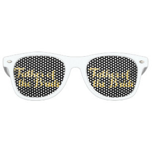 Father of the bride gold retro sunglasses