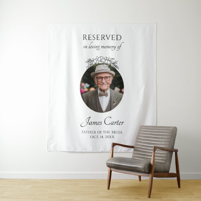 Father Of The Bride In Loving Memory Wedding Tapestry (In Situ)