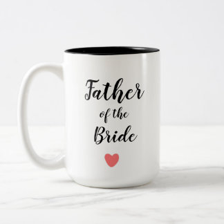 Father of the bride mug White and black
