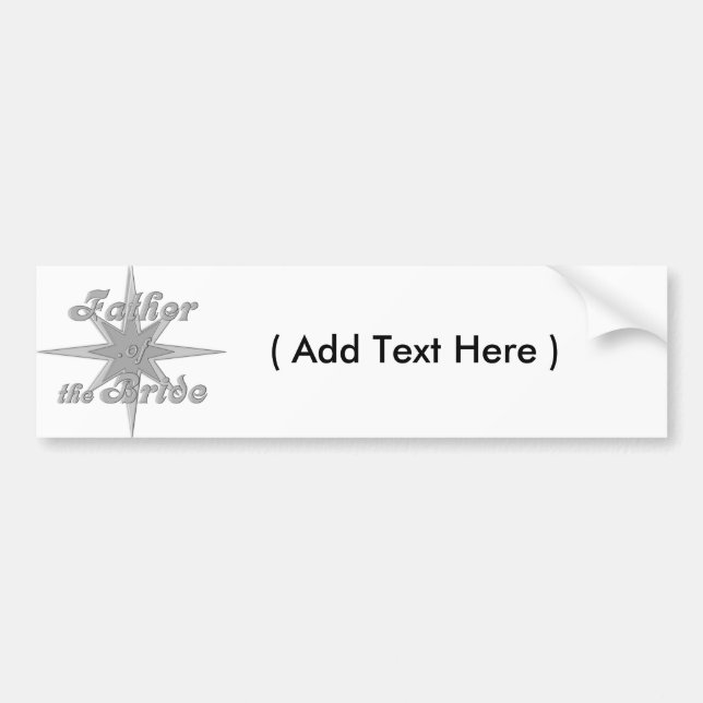 Father of the Bride Personal Bumper Sticker (Front)
