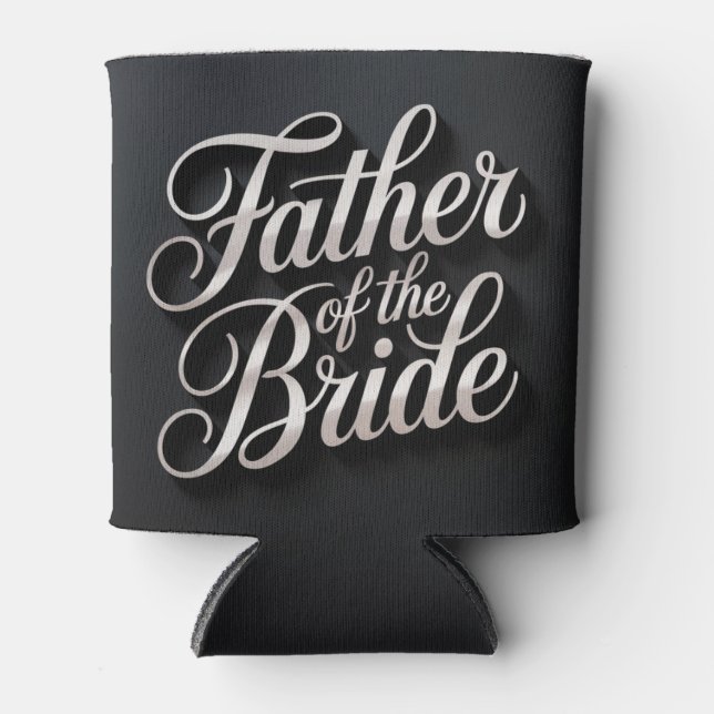 Father Of The Bride Script Can Cooler (Front)