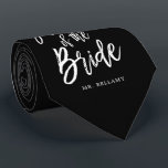 Father of the Bride | Script Custom Colour Wedding Tie<br><div class="desc">Make the father of the bride feel extra appreciated with this custom  name wedding themed necktie.

It features the words "Father of the bride" in an elegant script style text. Nearby is a spot for his name or initials.</div>