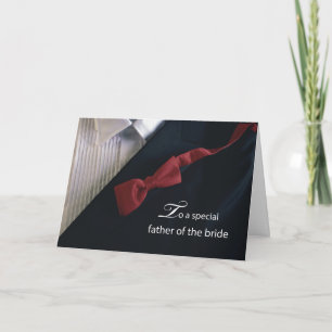 Father of the Bride Thank You With Red Tie and Tux Card