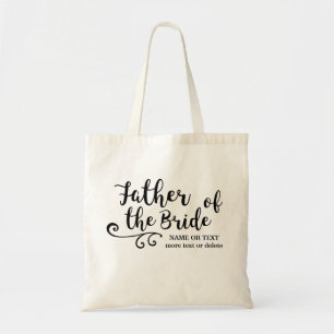 Father of the Bride Tote Bag   Chic Modern Script