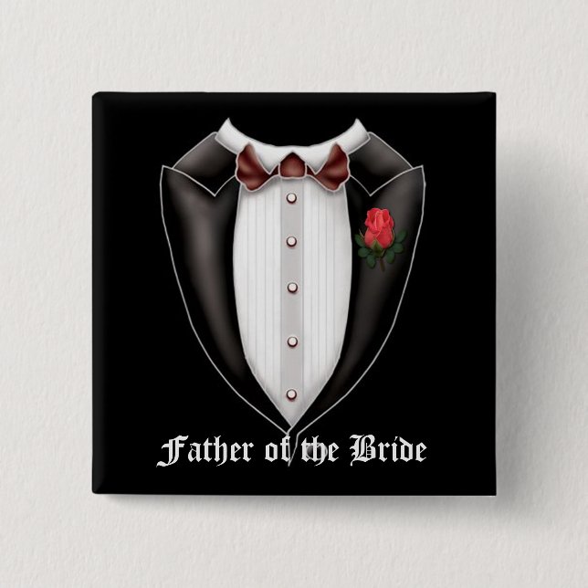 Father Of The Bride Tuxedo Button (Front)