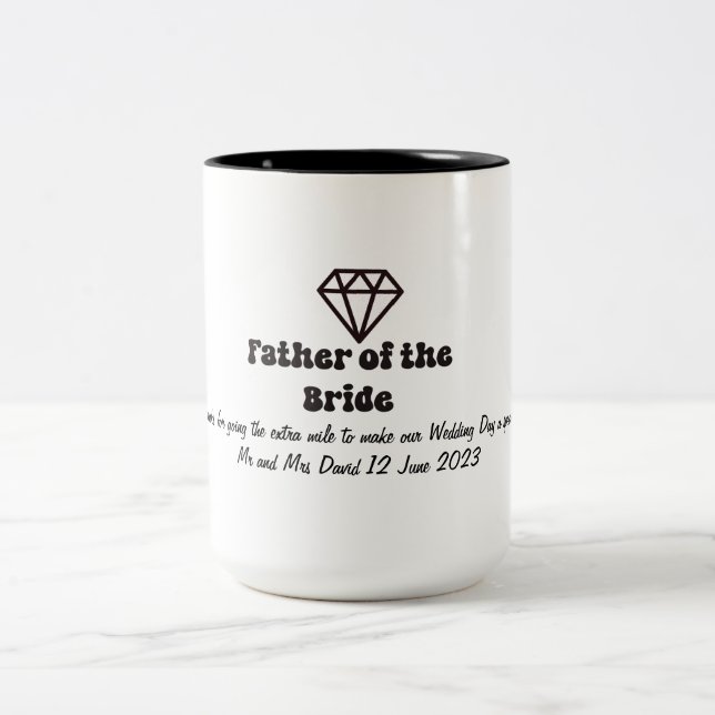 Father of the Bride  Two-Tone Coffee Mug (Center)