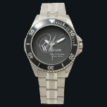 Father Of The Bride Wedding Gift Monogram Classic  Watch<br><div class="desc">Father Of The Bride Wedding Gift Monogram And Name Classic Cool Sporty Watch. Click personalise this template to customise it with the monogram initial, the name, and the wedding date quickly and easily. Father Of The Bride Wedding Gift Monogram Classic Watch, is part of the Parent Gifts Collection, with a...</div>