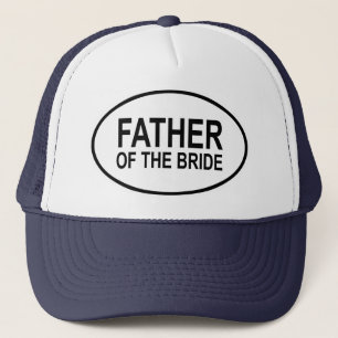 Father of the Bride Wedding Oval Trucker Hat