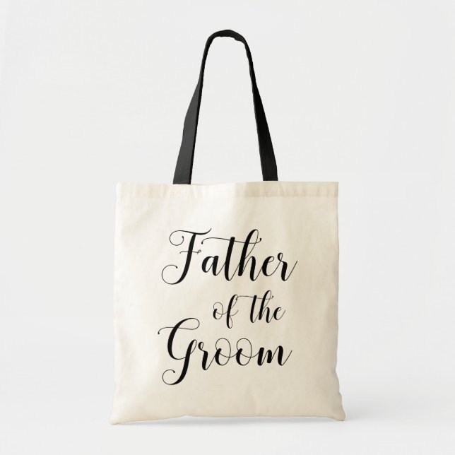 Father of the groom. Black and white wedding bag (Front)