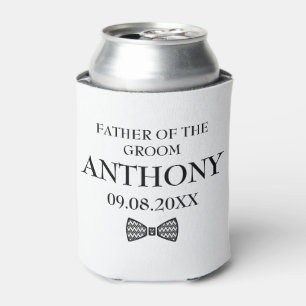 Father of the groom Black Elegant Gifts Wedding Can Cooler
