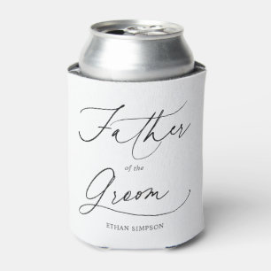 Father Of The Groom Chic Script Can Cooler