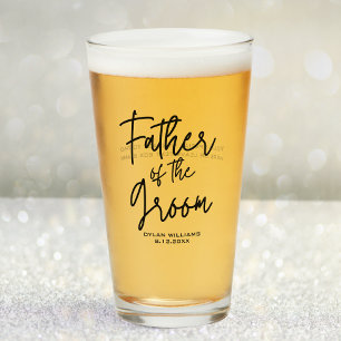 Father of the Groom Custom Wedding Glass