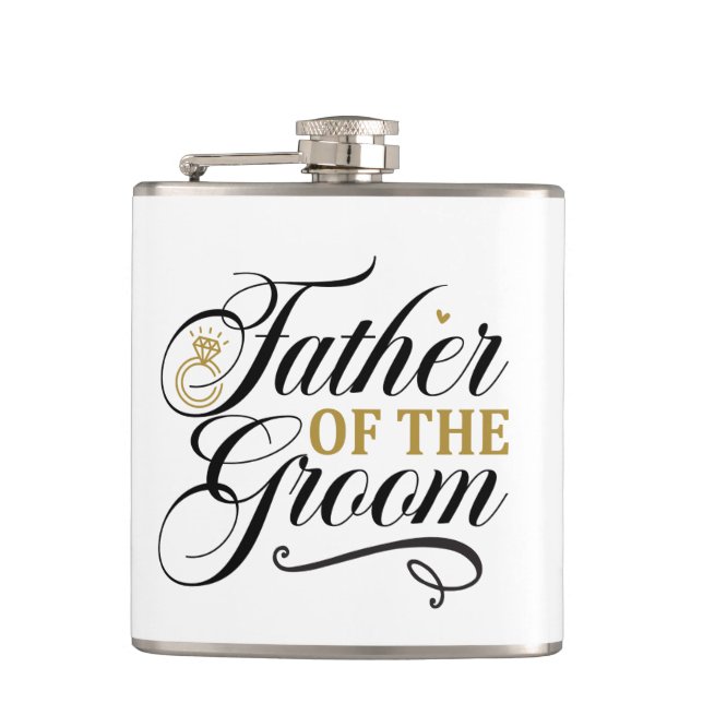 Father of the groom  hip flask (Front)