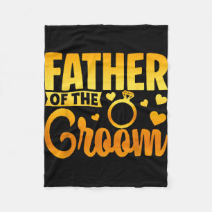 Father of the groom matching bridal party family fleece blanket