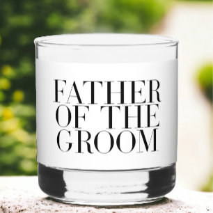 Father of the Groom Modern / Custom Wedding Whiskey Glass