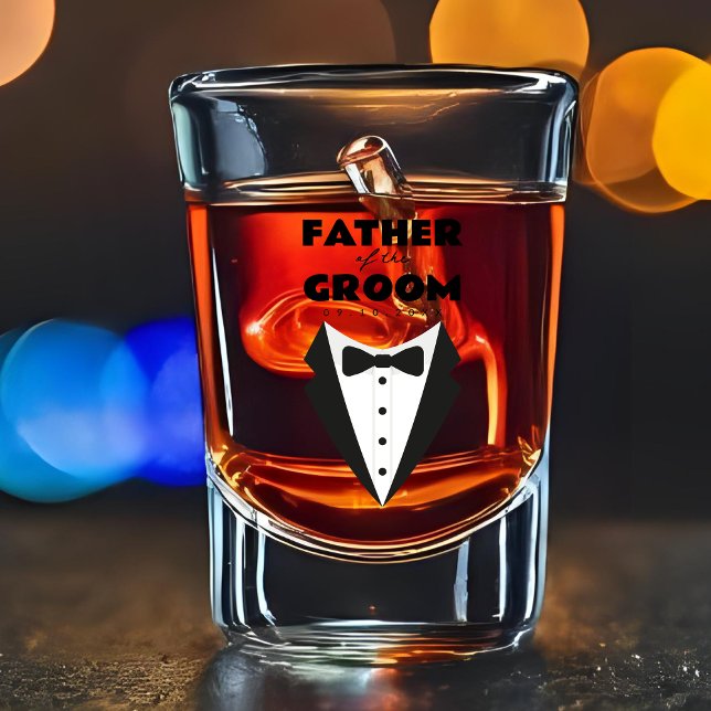 Father of the Groom Personalised Wedding Keepsake Shot Glass (Creator Uploaded)