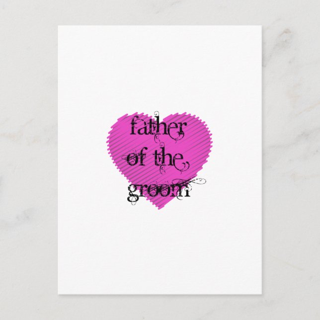 Father of the Groom Postcard (Front)