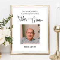 Father of the Groom Reserved Seat Wedding Memorial