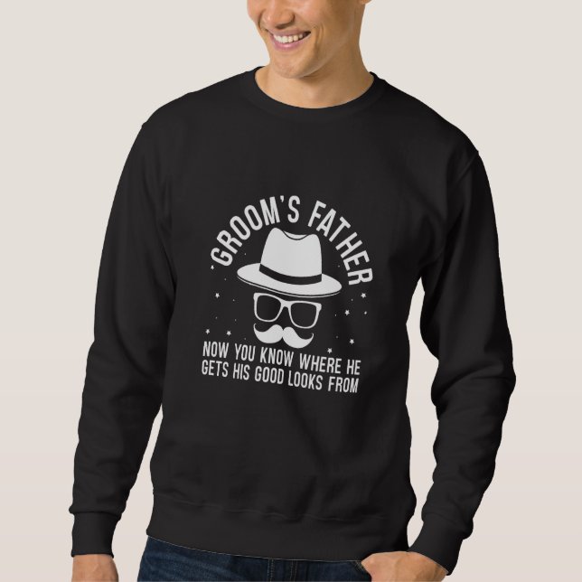Father Of The Groom Wedding Bachelor Party Premium Sweatshirt (Front)