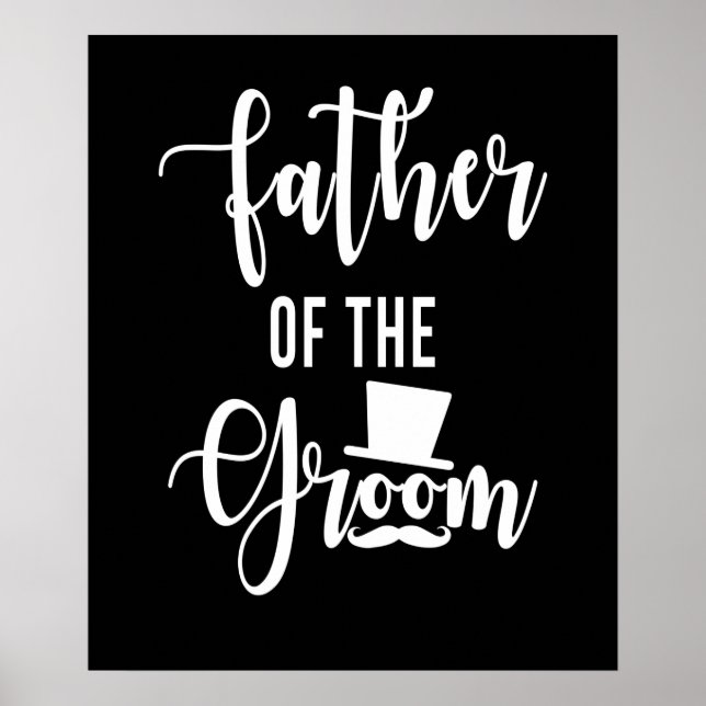 Father Of The Groom Wedding Poster (Front)