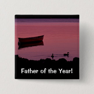 Father of the Year! 15 Cm Square Badge