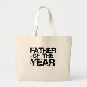 Father of the year. Father's day gift Large Tote Bag