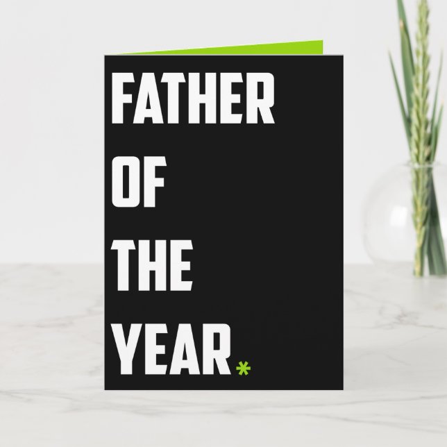 Father Of The Year Funny Card (Front)