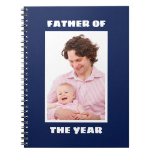 Father Of The Year Personalised Custom Photo Daddy Notebook