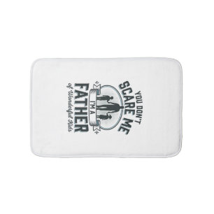 Father of Wonderful Kids Vintage Quote Design_1 Bath Mat
