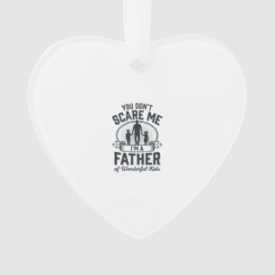 Father of Wonderful Kids Vintage Quote Design_1 Ornament