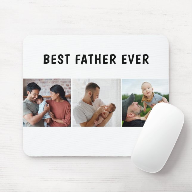 Father Photo Collage Custom Giant Mouse Pad (With Mouse)