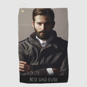 Father photo golf towel