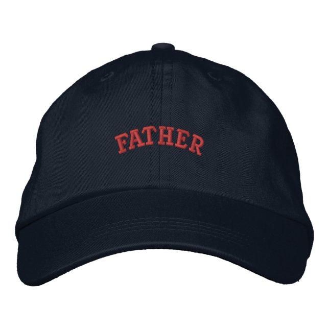Father Printed Navy Love comfort durability-Cap  Embroidered Hat (Front)