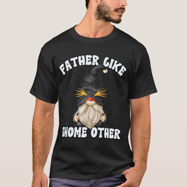 Father Quote For Men And Gnome  Cute Penguin Dad T-Shirt (Front)