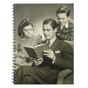 Father Reading to Son Notebook