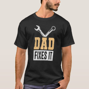 Father Repairs The Screwdriver Hobbyist Papa Do It T-Shirt
