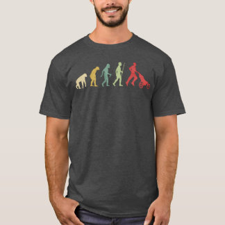 Father Running With Baby Carriage Evolution friend T-Shirt