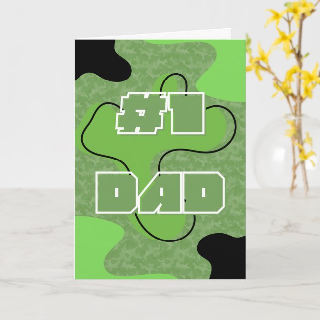 Father’s Day #1 Dad Folded Card (Yellow Flower)