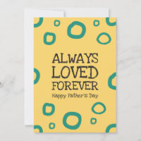 Father’s Day Always Loved Forever Modern Abstract 