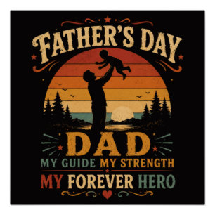 Father’s Day Best Dad Ever Vintage Poster