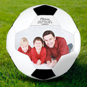 Father`s day, Birthday Modern Custom Photo Soccer Ball