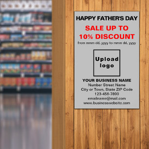 Father’s Day Business Sale Grey Poster