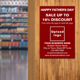 Father’s Day Business Sale Red Poster
