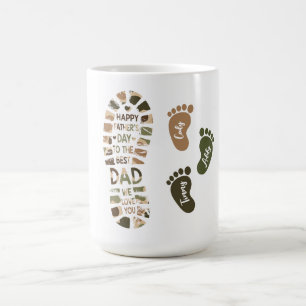 Father’s Day Camouflage Footprint Design Coffee Mug