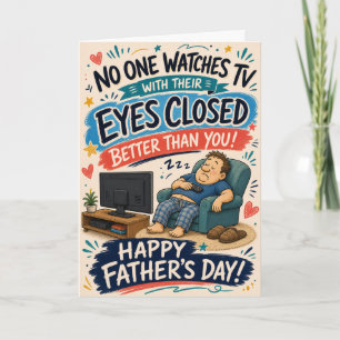 Father’s Day Card For Dad Who Sleeps Watching TV