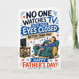 Father’s Day Card For Dad Who Sleeps Watching TV